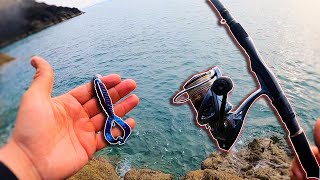 Wrasse Fishing off the Rocks with Creature Baits Westin Ringcraw [upl. by Dnalrah]