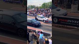 Fiat uno vs scirocco automobile dragracing finaldecarrera radial racing [upl. by Neicul]