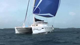 Parasailor on Fountaine Pajot Eleuthera 60 [upl. by Isdnil343]