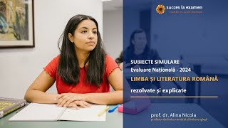 Rezolvarea Subiectelor de Simulare la Limba Română  Evaluare Națională 2024 [upl. by Mikiso453]