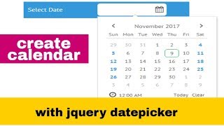 datepicker jquery ui example  download example code  cdn  bootstrap [upl. by Ardnahc]