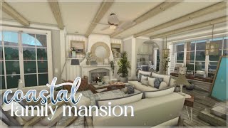 Bloxburg  Coastal TwoStory Family Mansion Home  Roblox  House Build [upl. by Smitty]