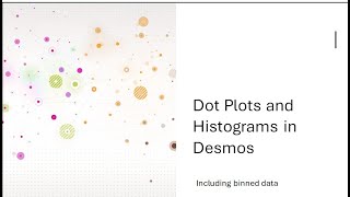 Dotplots and Histograms with Desmos including Binned Data [upl. by Airyk]