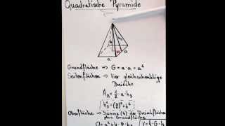 Quadratische Pyramide  Berechnung [upl. by Daniele]