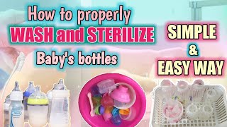 HOW TO WASH AND STERILIZE BABYS BOTTLES AND FEEDING EQUIPMENT ALSO WHY IS IT IMPORTANT [upl. by Aydan882]