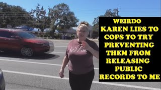 OUTTA SHAPE KAREN THAT CAUSED ACCIDENT DONT WANT TO BE RECORDED amp LIES TO COPS TO MAKE ME LOOK BAD [upl. by Killian]