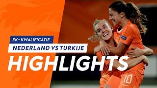 Highlights OranjeLeeuwinnenTurkije 392019 EKkwalificatie [upl. by Khorma102]