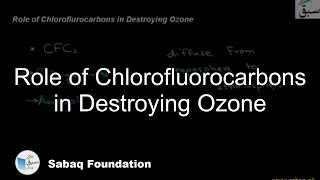 Role of Chlorofluorocarbons in Destroying Ozone Chemistry Lecture  Sabaqpk [upl. by Nalepka399]