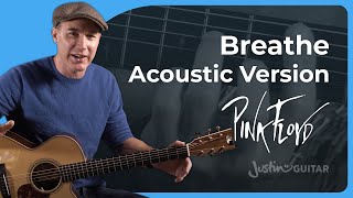 Breathe Acoustic Guitar Lesson  Pink Floyd [upl. by Ytisahcal]