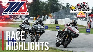 MotoAmerica Mission King of the Baggers Race Highlights at Brainerd International Raceway 2022 [upl. by Erotavlas55]