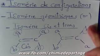 Isomérie de configuration  géométrie Cis et Trans Représentation de Fischer [upl. by Aserehs394]