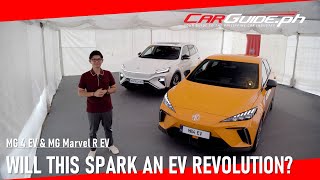 MG 4 EV amp MG Marvel R EV Will This Spark An EV Revolution  CarGuidePH [upl. by Ellinej]