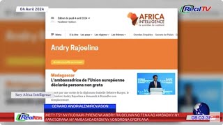 REAL NEWS  NY VAOVAO MARINA MIVANTANA 04 APRILY 2024 madagascar [upl. by Inihor]