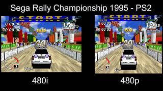 Sega Rally Championship 1995  PS2 480i vs 480p [upl. by Serafina]