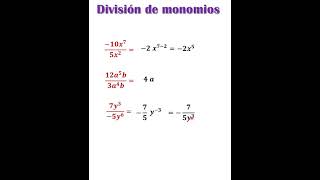 Monomio entre monomio [upl. by Mendelson]