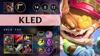 Kled Top vs Gnar Triple Kill Godlike  NA Challenger Patch 1416 [upl. by Arres]