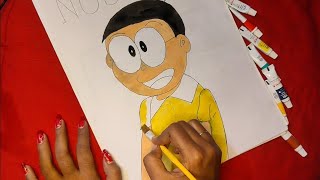 How to colour Nobita easilywater colourdrowning [upl. by Morel153]