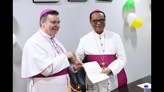 CBCN President receives new Nuncio at the Catholic Secretariat of Nigeria Abuja [upl. by Lleinad512]