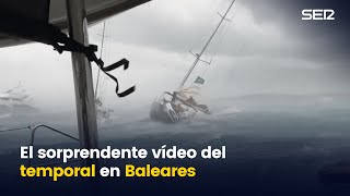 Heridos y embarcaciones a la deriva las imágenes del temporal en Baleares [upl. by Etnuahs]