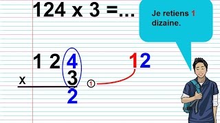 Apprendre à poser une multiplication à un chiffre [upl. by Moulden232]