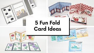 5 Fun Fold Card Ideas [upl. by Urana]