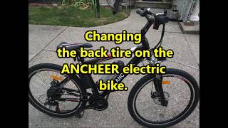 Ancheer Electric Bike rear wheel removal  change the gearset or change the rear tire [upl. by Zined527]