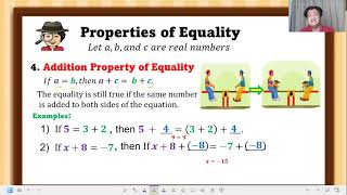 GRADE 7 MATH 👉 Identifying the Properties of Equality Illustrated in the Equations [upl. by Risser602]