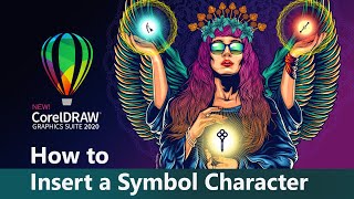 CorelDraw 2020 How to insert symbol character [upl. by Alina]