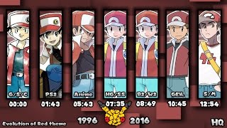 Evolution of Pokémon Trainer Red Themes 19962016 HQ [upl. by Nylireg741]