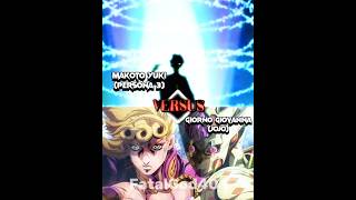 Makoto Yuki Vs Giorno Giovanna jojo persona [upl. by Ardnaed]