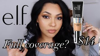 NEW elf CAMO CC CREAM REVIEW  ALL WEAR TEST  elf camo concealer shade medium 330 w [upl. by Carl]