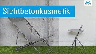 Beton schöner machen  Sichtbetonkosmetik auf Betonwand Sichtbeton [upl. by Nosemaj]