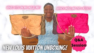 LOUIS VUITTON UNBOXING 😱 WHAT FITS IN MY MAXI MULTI POCHETTE  LV COUSSIN PM UPDATE  EMAIL Q amp A [upl. by Ginder]