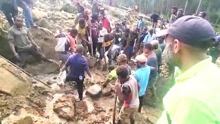 Papua New Guinea Says 2000 Buried Alive in Landslide Reports [upl. by Nivak]