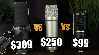 BEST MICROPHONES FOR VOCALS  Shure SM7B Rode NT1A amp AudioTechnica AT2020 [upl. by Auqinat]