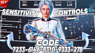 UPDATE 34 🔥BEST SENSITIVITY CODECONTROL SETTINGS BGMIPUBG MOBILE [upl. by Nereids]