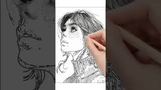 how to draw a girl with pencil easy  Easy StepbyStep Tutorial trending shortsfeed shorts [upl. by Ial506]