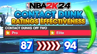 NBA 2K24 How to Get More Contact Dunks Best Dunk Ratings for Your Build [upl. by Yna654]