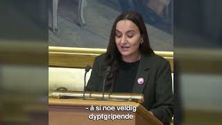 🦌 Seher Aydar om fornorskning og vindkraft i samiske områder  Stortinget 12112024 [upl. by Heti]