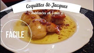 Recette facile pour sublimer la coquille st jacques  en 5 minutes [upl. by Steck]