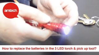 How To Replace The Batteries In The 3 LED Telescopic Torch amp Magnetic Pick Up Tool [upl. by Gayel]