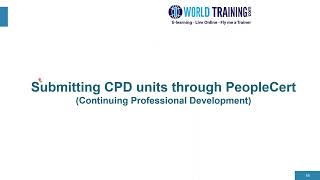 Learn About PeopleCert  AXELOS CPDs units Continuing Professional Development  1WorldTrainingcom [upl. by Lamphere]