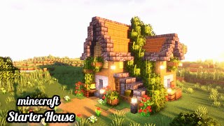 Minecraft  Easy Starter House Tutorial [upl. by Alissa656]