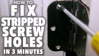 Fix Stripped Screw Holes  3 MINUTE FIX [upl. by Christoph]