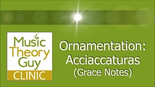 Clinic Ornamentation  Acciaccaturas Grace Notes [upl. by Esertap410]