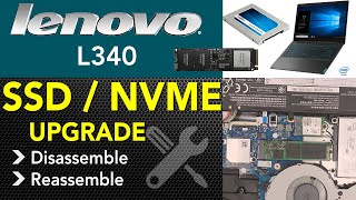 Lenovo Gaming L340 SSD Nvme Upgrade Boost speed [upl. by Ativet244]