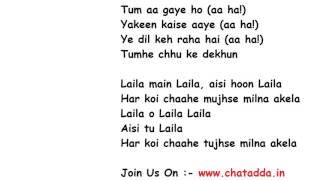 Laila Main Laila Lyrics Full Song Lyrics Movie  RAEES [upl. by Lleksah]