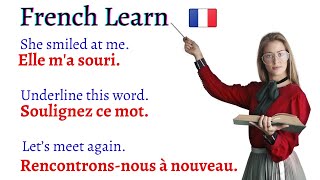 Learn USEFUL French Sentences Phrases Words pronunciations for DAILY CONVERSATIONS  Learn French [upl. by Torrie]