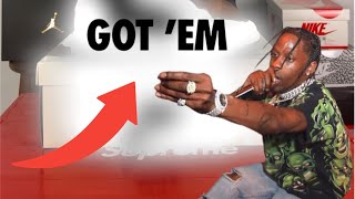 Finally we cop ‘em 🔥🔥🔥  Unboxing the Jordan x Travis Scott collab ‼️‼️‼️ fypシ゚viral travisscott [upl. by Emie6]