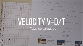 Physics Tagalog  1A  Velocity Formula [upl. by Imeaj684]